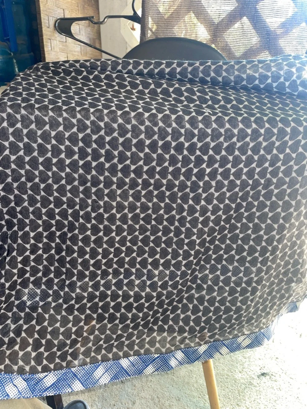 Black Patterned Home Throw Blanket
